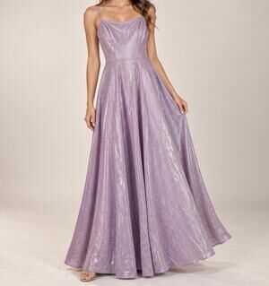 City Studios Juniors Glitter Ball Gown Lavender Size 12 Prom Formal NWT